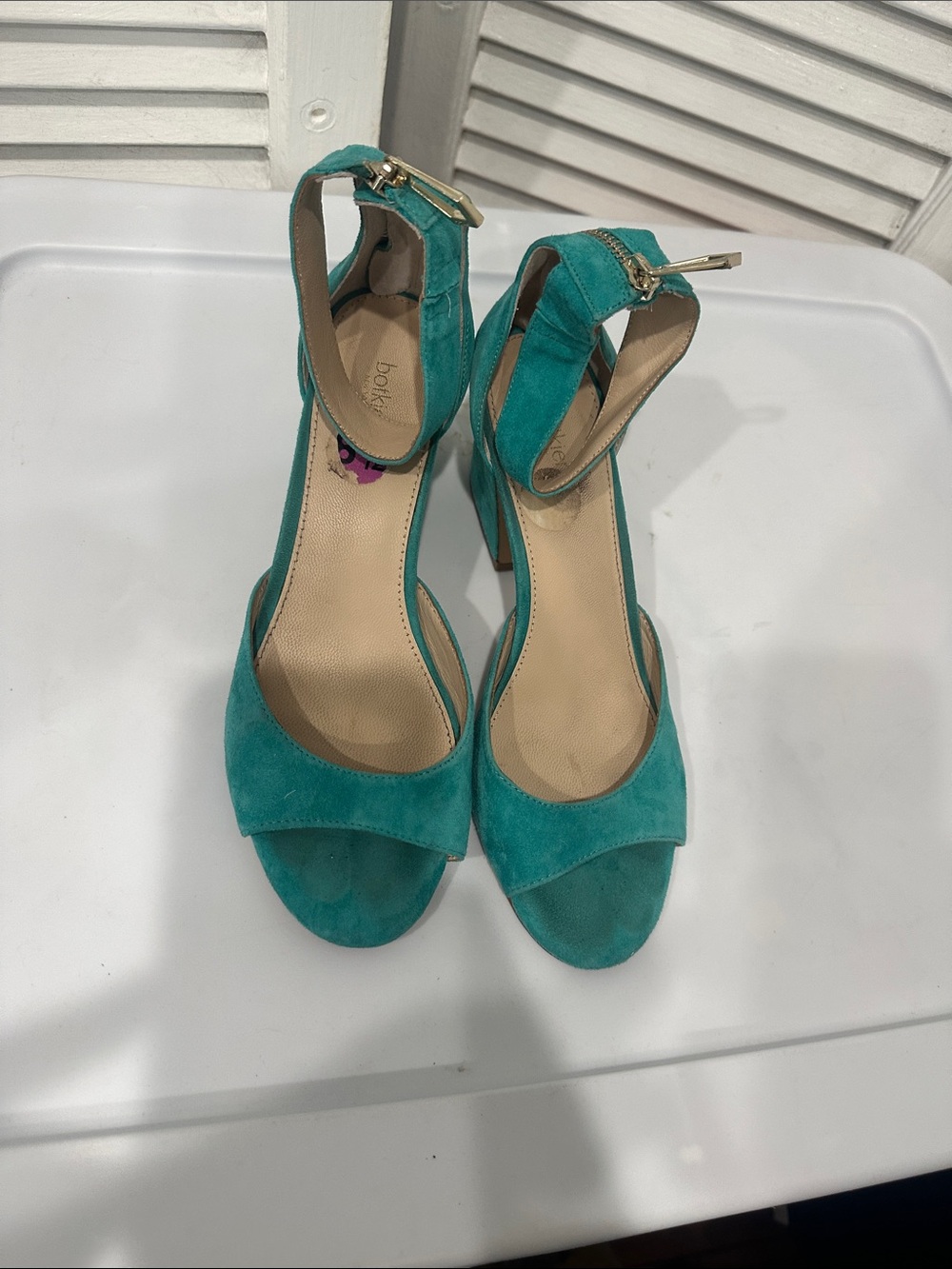 Botkier sided turquoise Dress Shoes heels sandals 8.5 fun